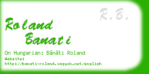 roland banati business card