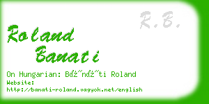 roland banati business card